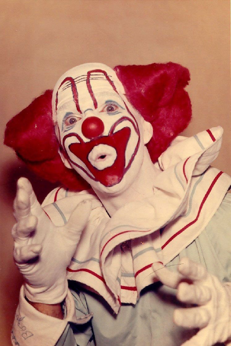 This photo of me, Roger Bowers, in my character of "Bozo The Clown" when I had the Bozo Show at WJHL-TV, Johnson City, TN. in 1960.