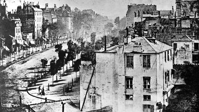 Louis-Jacques-Mandé Daguerre: View of the Boulevard du Temple, Paris