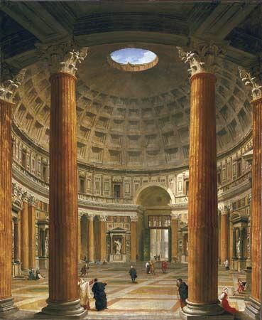 Giovanni Paolo Pannini: painting of the interior of the Pantheon, Rome