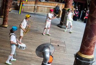 trapdoor on stage at the Globe Theatre