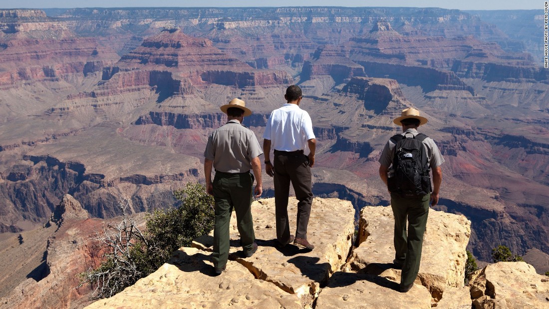 Viewing the Grand Canyon in Arizona on August 16, 2009. 