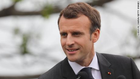 France&#39;s President Emmanuel Macron takes part in a joint press conference with Australia&#39;s Prime Minister Malcolm Turnbull (not pictured) at Kirribilli House in Sydney on May 2, 2018. - Macron arrived in Australia on May 1 on a rare visit by a French president with the two sides expected to agree on greater cooperation in the Pacific to counter a rising China. (Photo by Ludovic MARIN / AFP)        (Photo credit should read LUDOVIC MARIN/AFP/Getty Images)