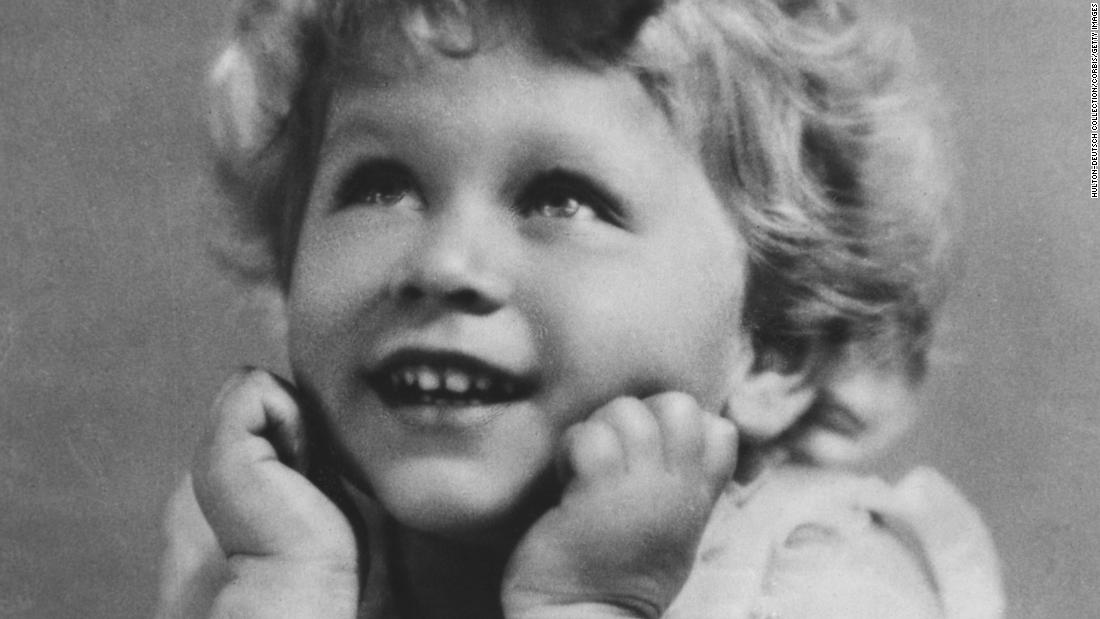 Princess Elizabeth poses for a photo at her London home in 1928.