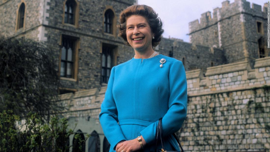 The Queen takes a portrait at Windsor Castle for her 50th birthday on April 21, 1976.