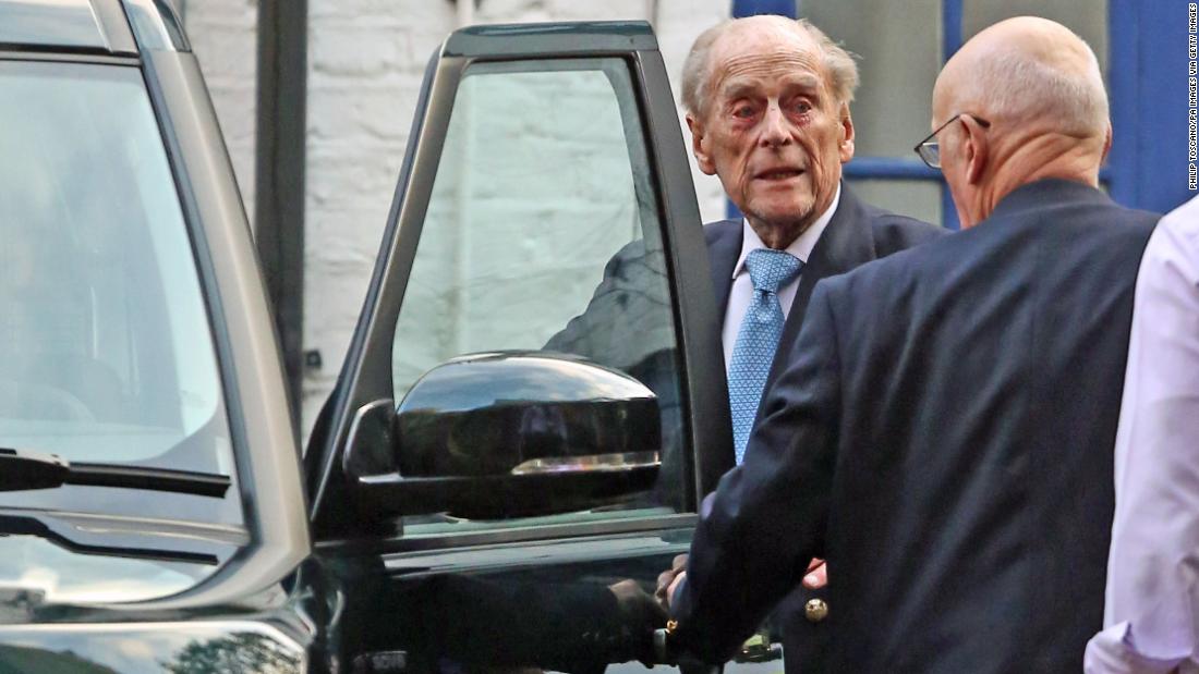 Prince Philip leaves a London hospital in December 2019, &lt;a href=&quot;http://www.cnn.com/2019/12/24/uk/prince-philip-health-gbr-intl/index.html&quot; target=&quot;_blank&quot;&gt;after being admitted for observation and treatment&lt;/a&gt; in relation to a pre-existing condition.