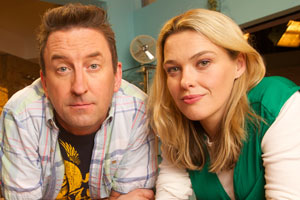 Not Going Out. Image shows from L to R: Lee (Lee Mack), Lucy (Sally Bretton). Copyright: Avalon Television / Arlo Productions