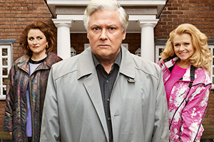 Undoing Martin Parker. Image shows from L to R: Diane (Rosie Cavaliero), Martin Parker (Conleth Hill), Kath (Sian Gibson)