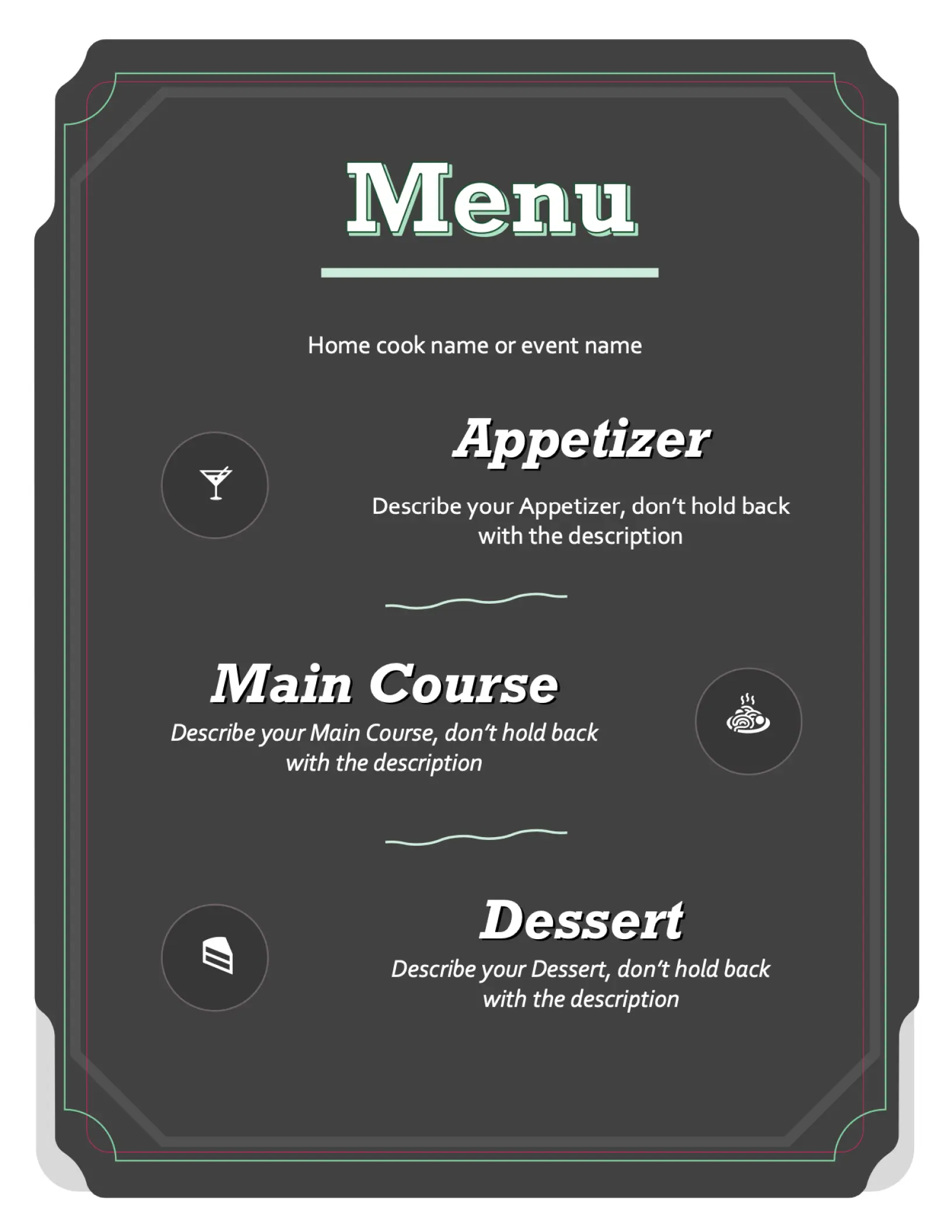 Basic menu brown modern-simple