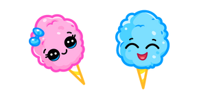 Cute Smiling Cotton Candy Cursor