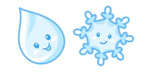 Cute Drop and Snowflake Cursor