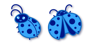 Kawaii Blue Ladybug Cursor