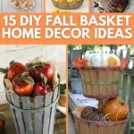 Fall basket decor collage