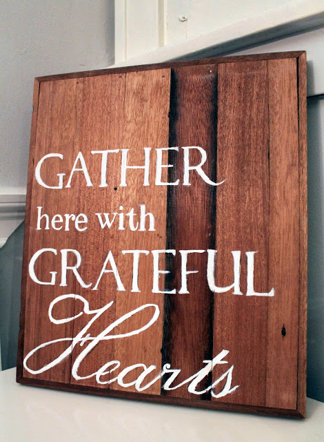 GrateFul Hearts DIY THanksgiving Art