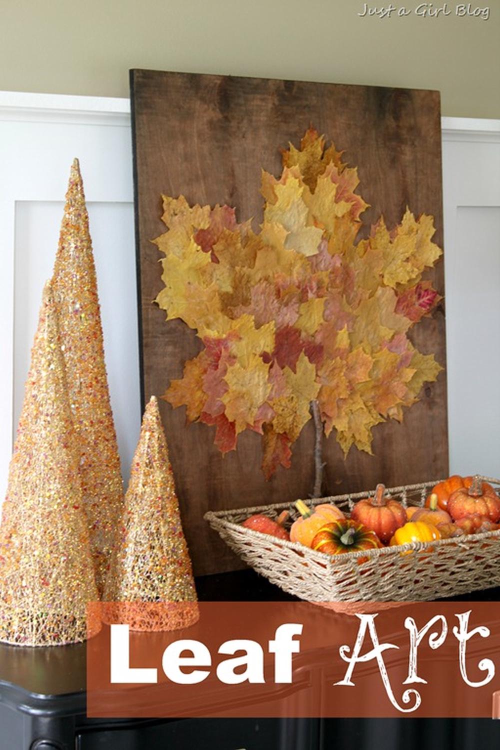 Leaf fall art thanksgiving wall decor 