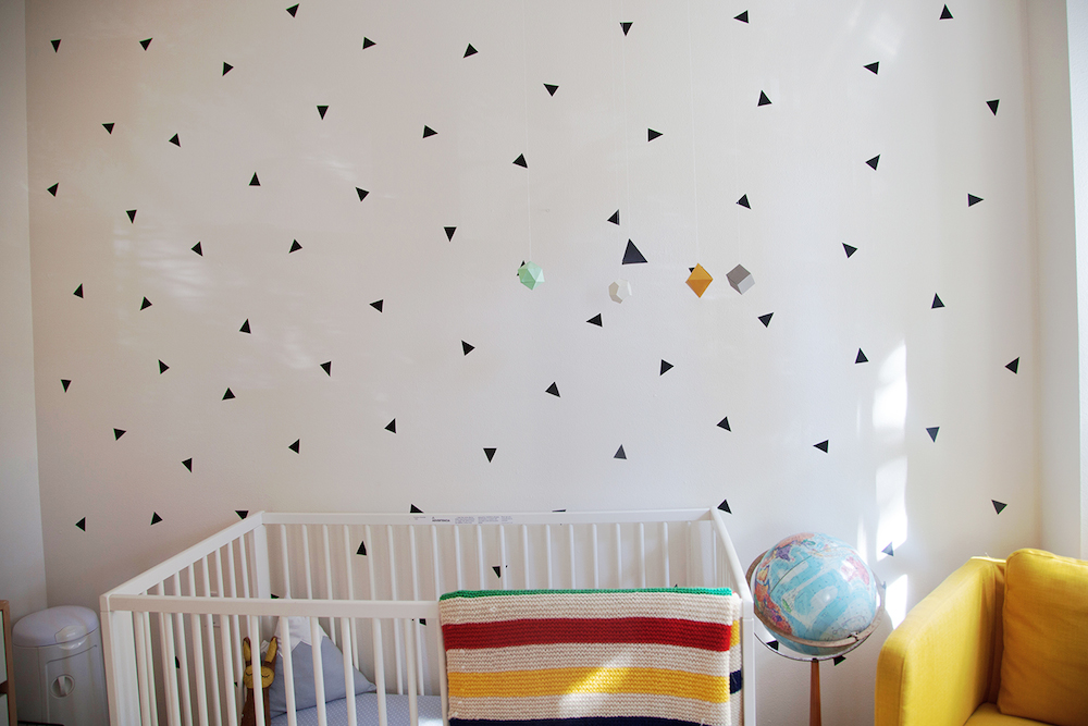 Diy black triangle wall decal