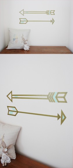 Diy washi tape arrow wall decal