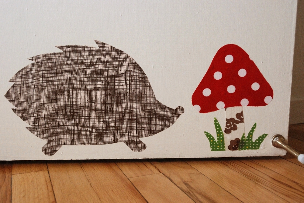 Hedgehog wall decal