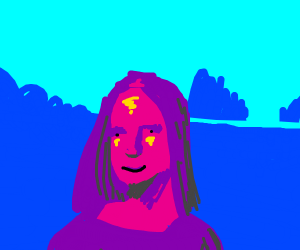 purple unfinished mona lisa (?)