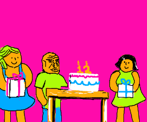 Two girls celebrate someone's 12th birthday.