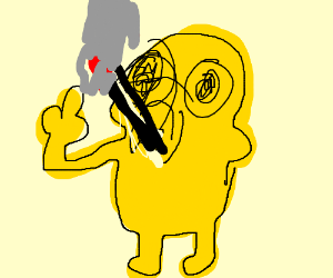 Jake the Dog smoking weed