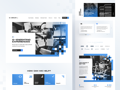 G-GROUP - website blue developer landing page layout programming software software house technology ui ux web web design website