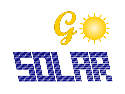 Go Solar Logo design go solar logo go solar logo illustration solar company logo solar panel logo typography vector