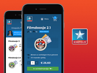 Kinepolis Webshop e commerce gift kinepolis webshop