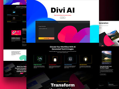 Artificial Intelligence ai artificial intelligence dark dashboard divi graphic design icons illustration image generation light monochromatic shapes swoosh zaib