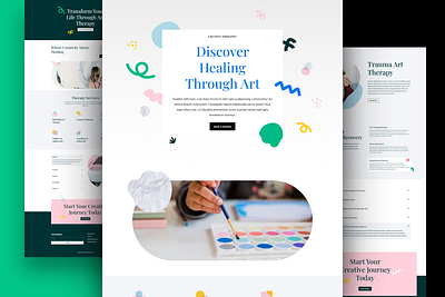 Art Therapist art therapist online therapy ui user interface ux web design website