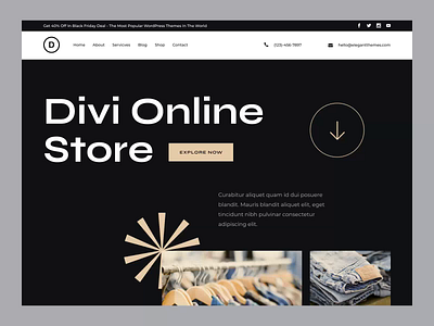 Online Store Landing Page Design animation boutique business clothing design divi ecommerce landingpage online business online shop online store product design shop small business store ui ux webdesign website wordpress