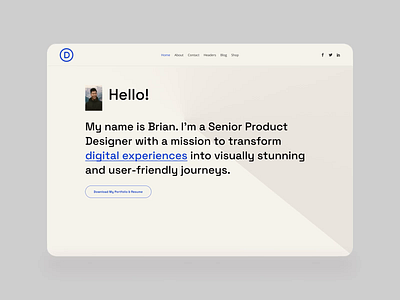 Designer Portfolio Landing Page Design branding creativeportfolio cv design designtemplate divi landing page onlinepresence personal porfolio portfolio portfoliodesign portfolioinspiration project showcase resume ui ux web design website
