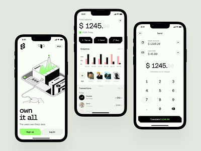 Crypto Balance bank btc cart cash dashboard design homepage illustration interface ios iphone mobile news ui