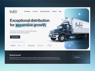 Buffalo Market - Landing Page design fleet gradients homepage landing page layout market ui web webdesign