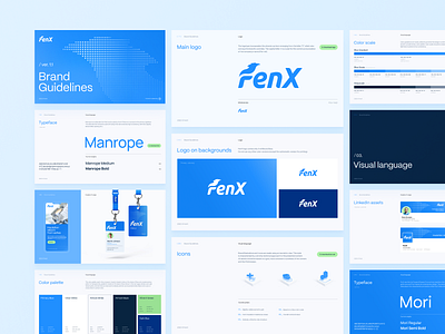 FenX - Brand Guidelines brand guidelines brand identity brandbook branding design key visual logo logo design logotype startup sustainable technology vector