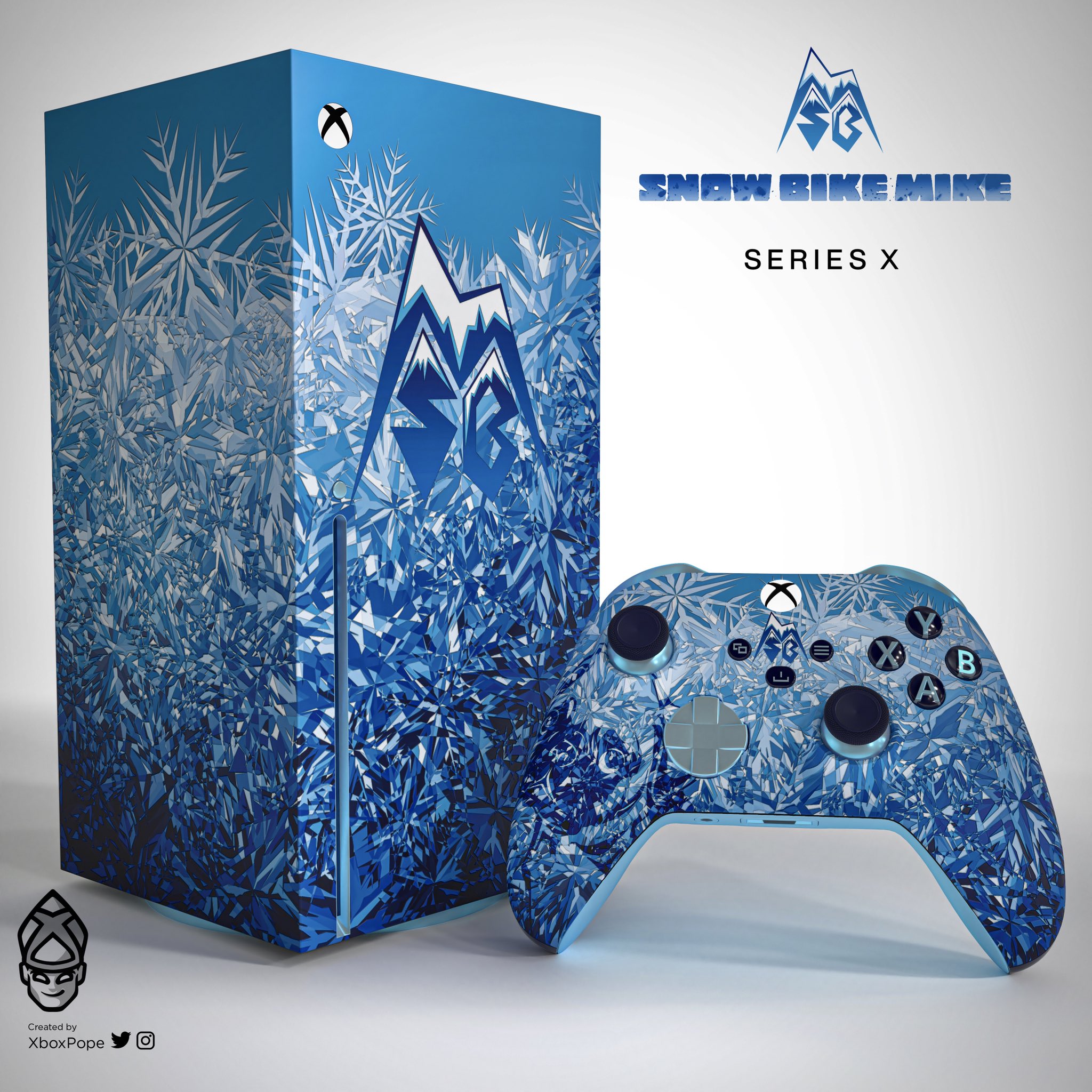 xbox series x wrap snow bike mike