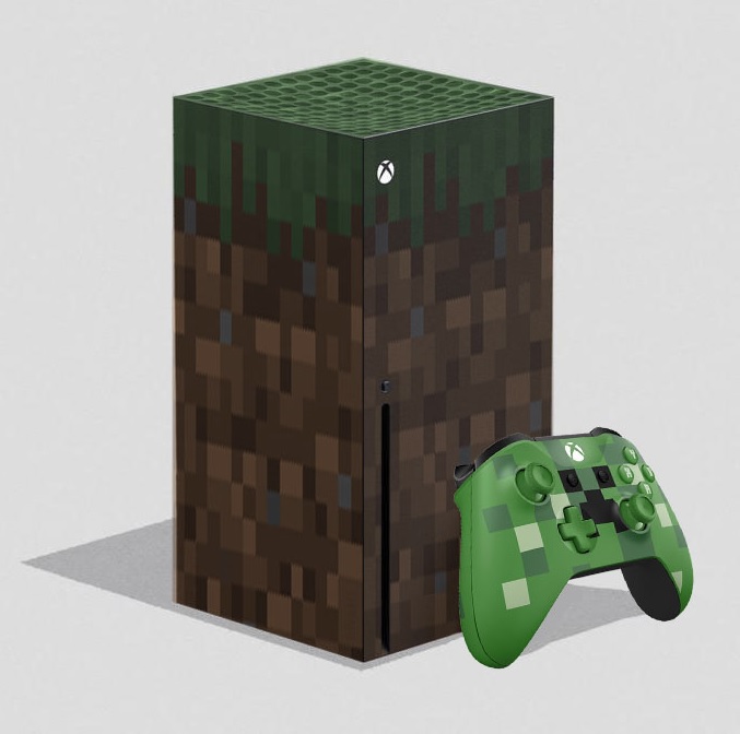 xbox series x console wrap minecraft