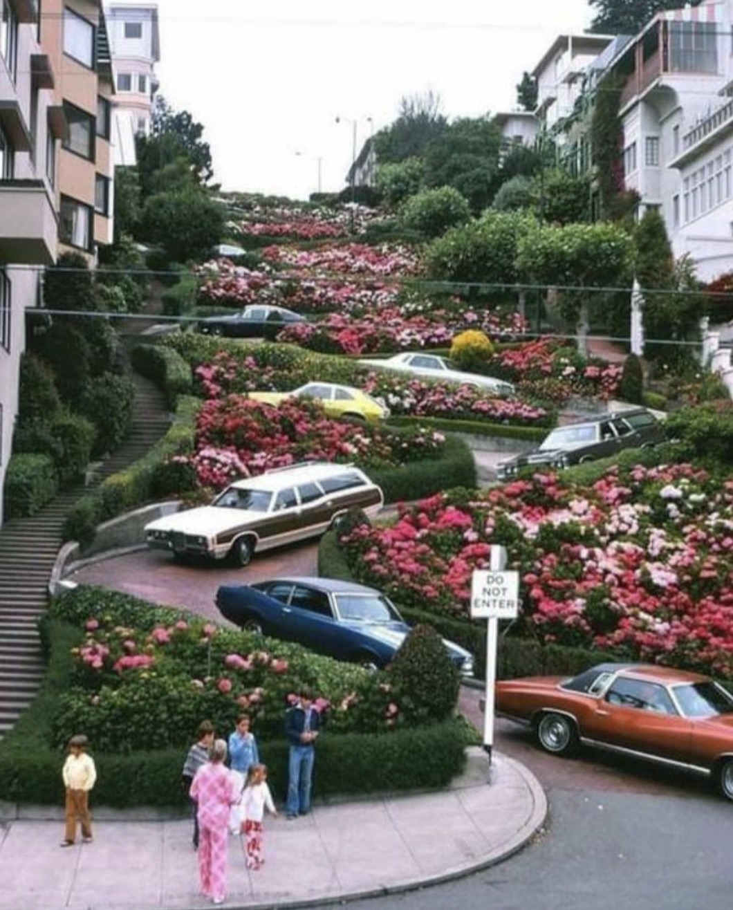 san francisco lombard street in 1975 - Do Not Enter