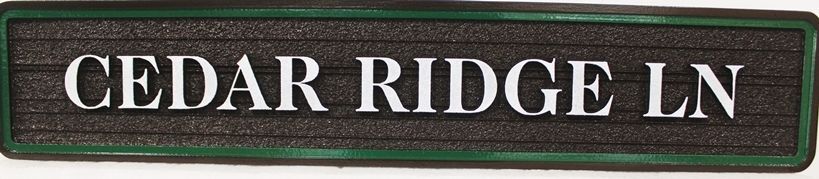 M17063A - Carved Sign for "Cedar Ridge Ln"