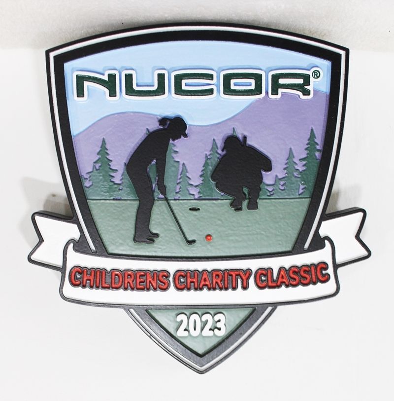 E14704 - Carved Sign for "Nucor Children's Charity Classic"