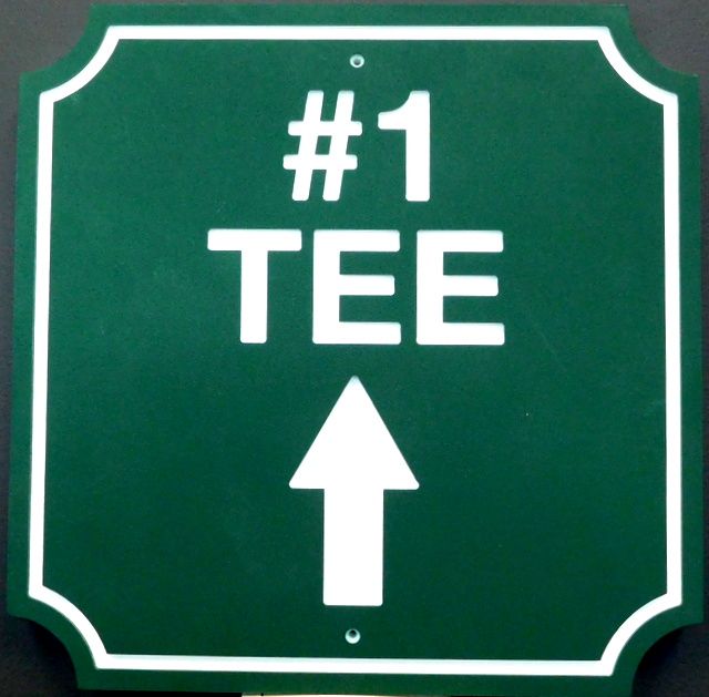 E14234 - Engraved HDPE Tee Directional Sign