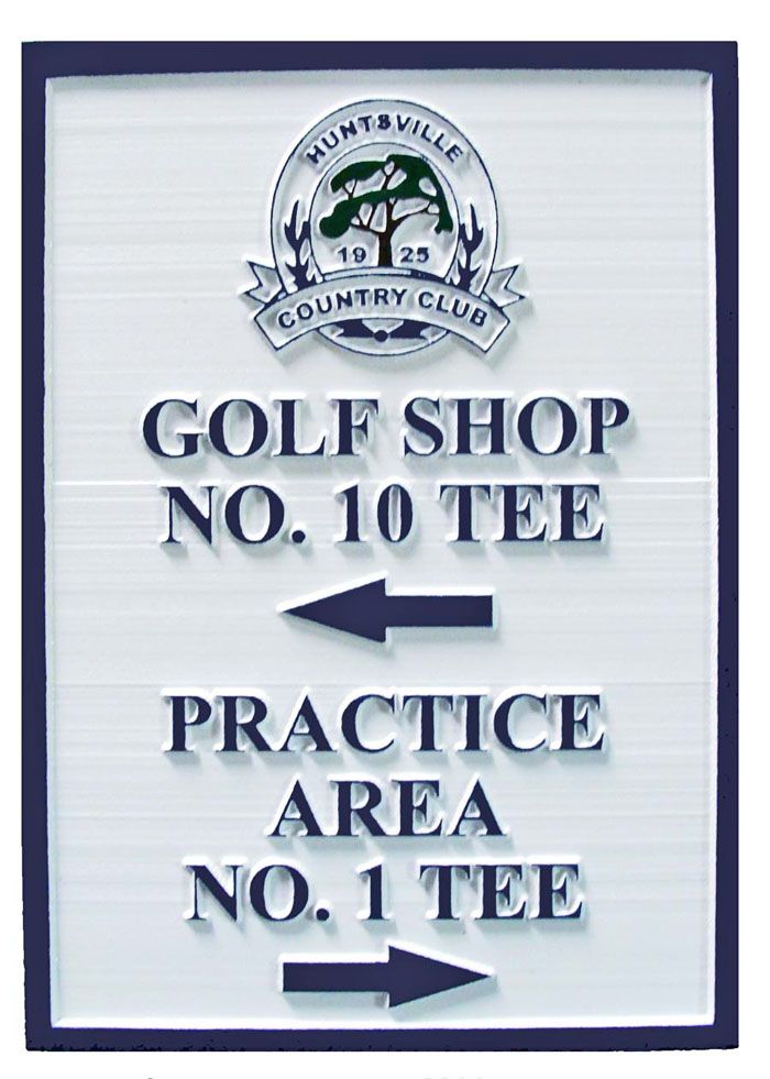 E14220 - Sandblasted Directional Golf Sign