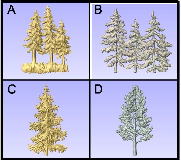 E14913 - Carved Trees for Golf Course Signs