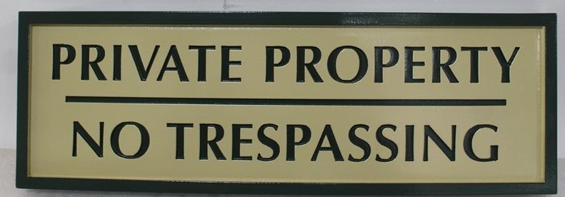 M17150 - Carved "Private Property" Sign