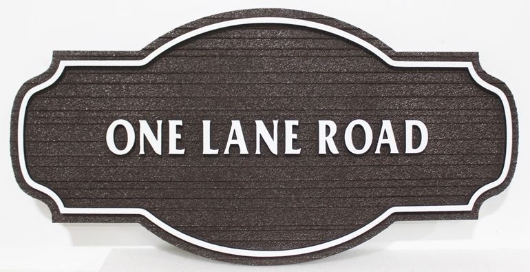 H17138A - Carved Sign for a "One Lane Road"