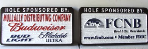 E14575 - Sandblasted HDU Golf Hole Sponsor Signs