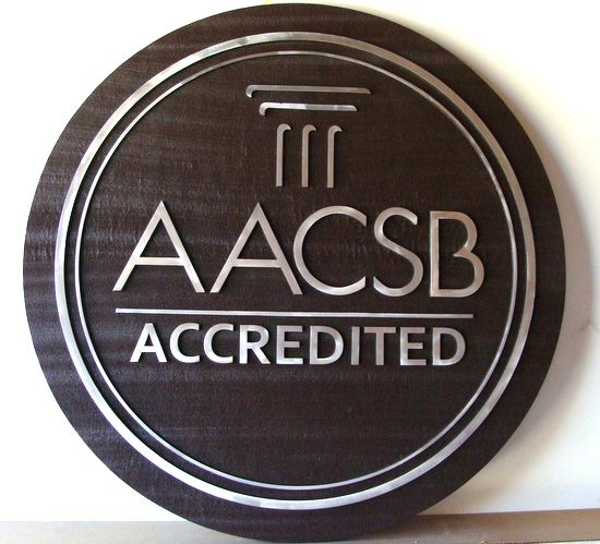 M7558 - Aluminum-clad Stained  Cedar Wall Plaque for AACSN Accredidation