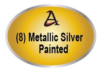 M7450 - (8) Metallic Silver Painted Plaques