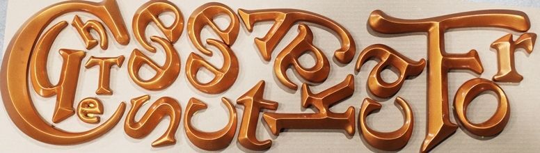 M7392 - Custom Copper Gilded Letters for the "Cheesecake Factory"