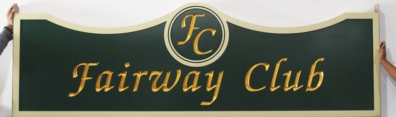 E14014 - Carved Sign for "Fairway Club"