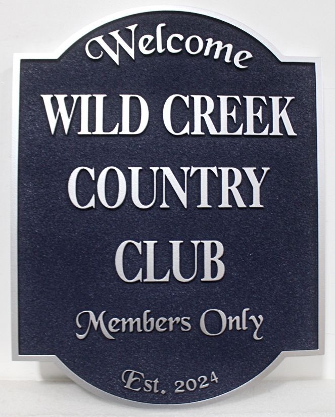 E14154 - Carved Sign for "Wild Creek Country Club"